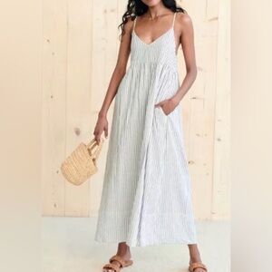 Jenni Kayne Cove maxi dress, Navy stripe. Size XS